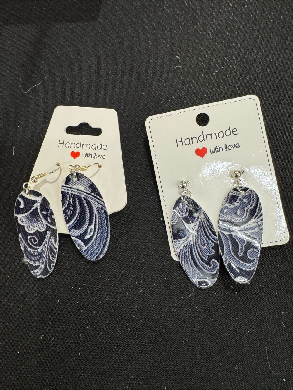 Faux Leather Handcrafted Earrings Single Pair